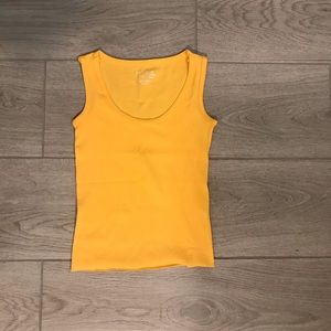 Yellow cropped tank top